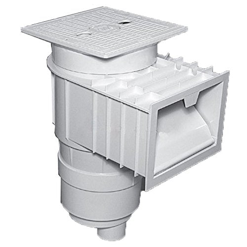 Waterway Renegade Wide Mouth Vinyl Liner Skimmer, 2 Port, Square Lid, 2" Socket, 9" Throat, White |540-8500