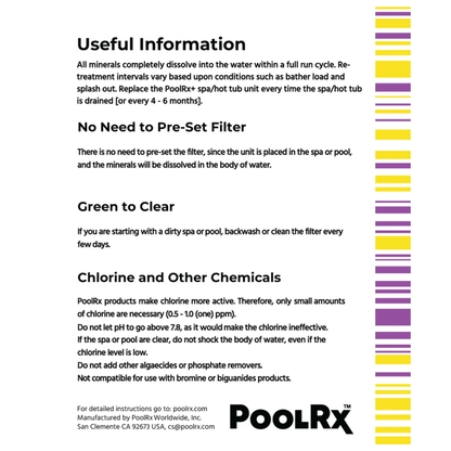 PoolRx | Yellow & White Spa Unit | 100-400 Gallons | 4 Pack
