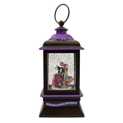 Disney Kurt Adler 9-Inch Battery-Operated Nightmare Before Christmas Jack and Sally Spinning Musical Light-Up Lantern