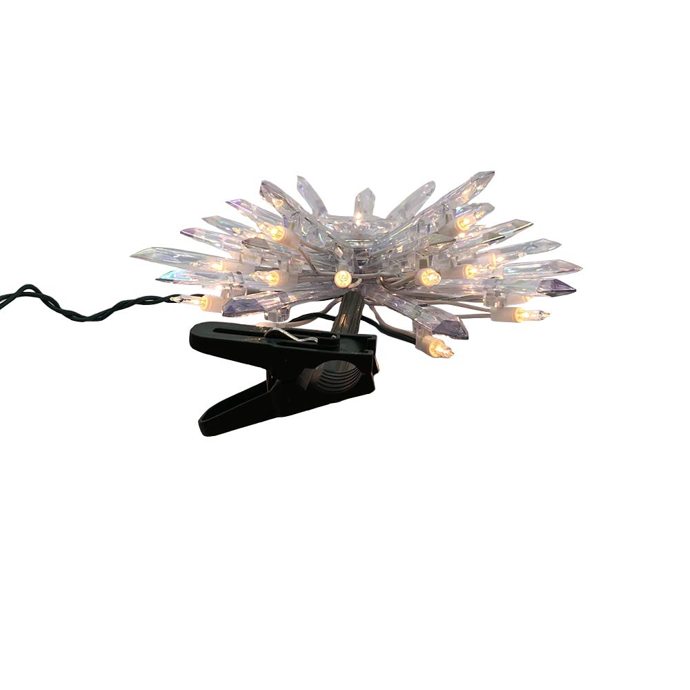 Kurt S. Adler Kurt Adler UL 30-Light Crystal Snowflake Treetop, 11.25in, Clear