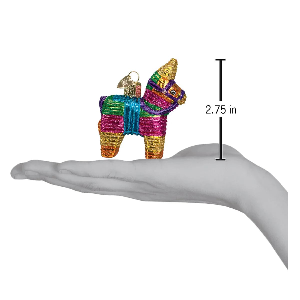 Old World Christmas Piñata Glass Blown Ornament for Christmas Tree, Handcrafted Holiday Decoration, Fiesta Collection