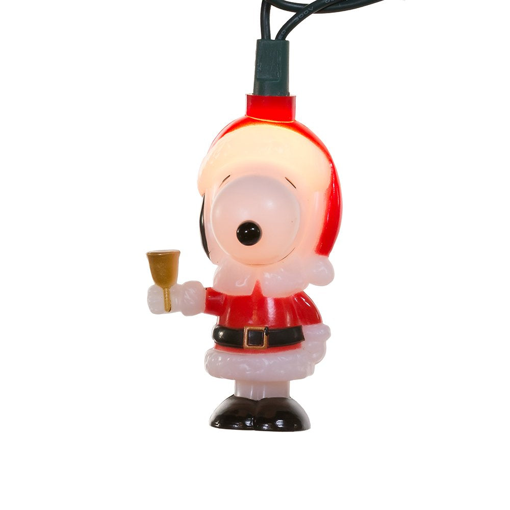 Peanuts Kurt Adler UL 10-Light Santa Suit Snoopy Light Set