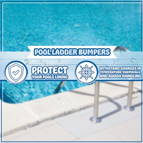 Poolzilla (2-Pack) Outside Pool Ladder Bumpers for Inground Pool, Fits 1.9" Standard Swimming Pool Ladder Tubing