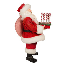 10.5-Inch Fabriché Santa with Candy Cane Tray