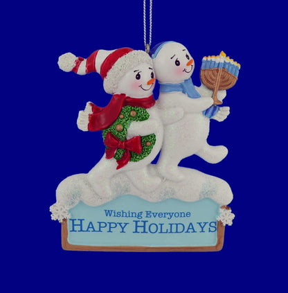 Kurt Adler Resin Hanukkah Snowman Ornament 4" Standard