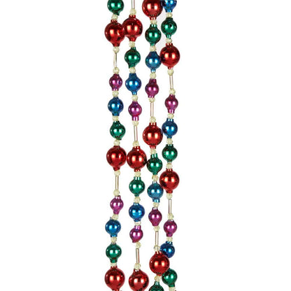 Kurt Adler 6' Glass Bead Multicolor Garland
