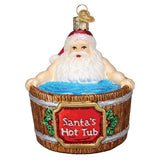 Old World Christmas Santa's Hot Tub Glass Blown Ornament for Christmas Tree