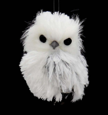 Kurt Adler 5.1in Silver Hanging Owl Christmas Ornament,Acrylic, 2 Assorted