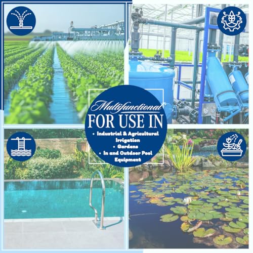 Poolzilla Heavy Duty Swimming Pool Backwash Hose | 1.5"x 100' | Blue | Includes Steel Clamp