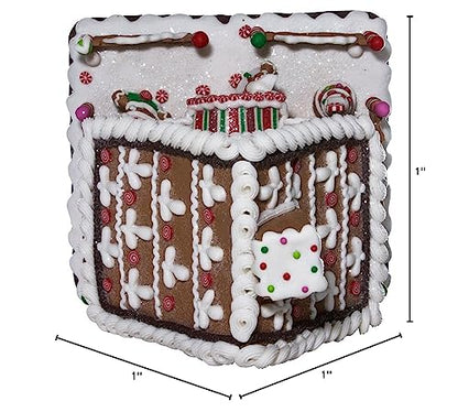 Kurt Adler 10" Battery-Operated Claydough LED Gingerbread House Tablepiece