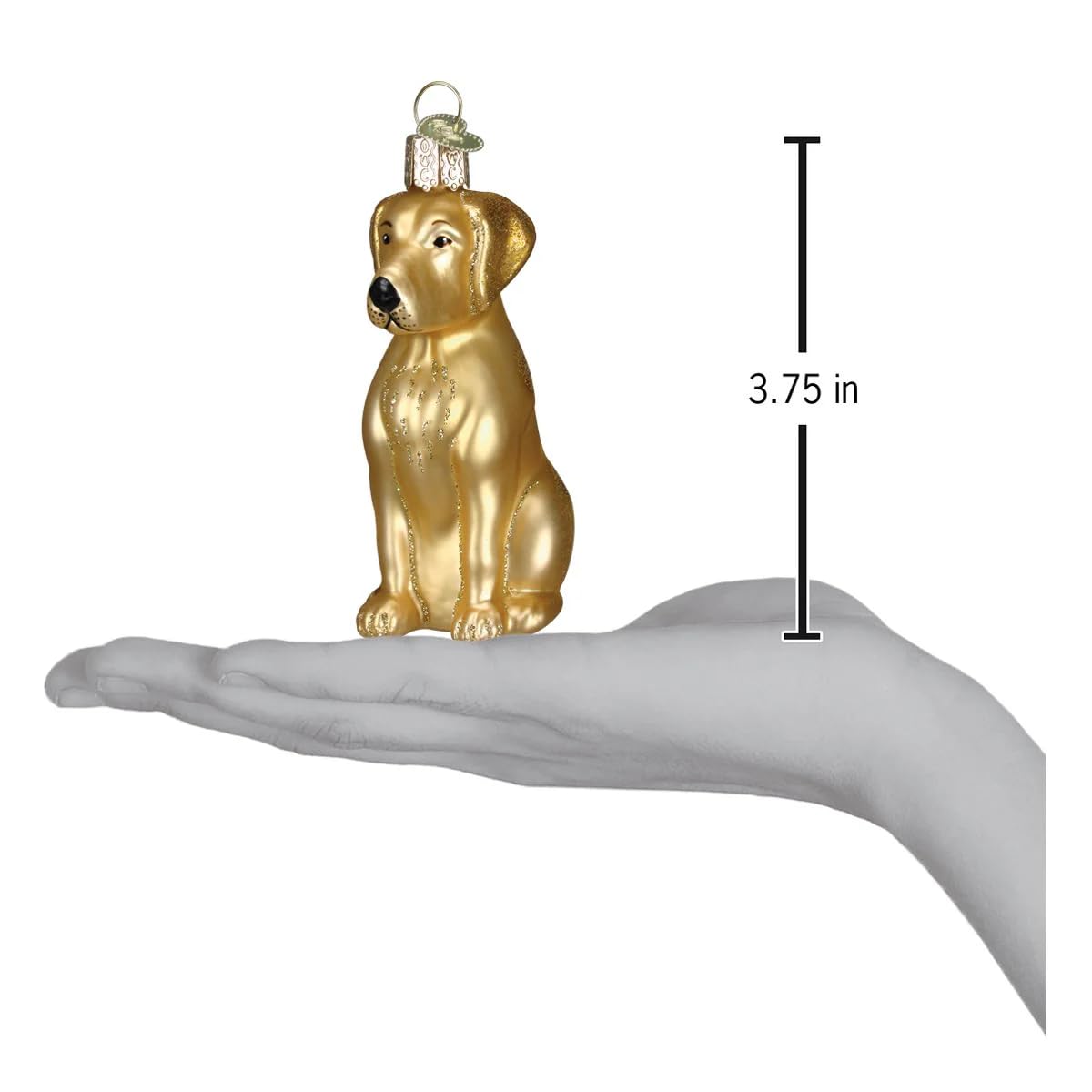 Old World Christmas Chocolate Labrador Glass Blown Ornament for Christmas Tree, Handcrafted Holiday Decoration, Dog Collection