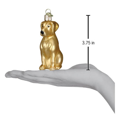 Old World Christmas Chocolate Labrador Glass Blown Ornament for Christmas Tree, Handcrafted Holiday Decoration, Dog Collection