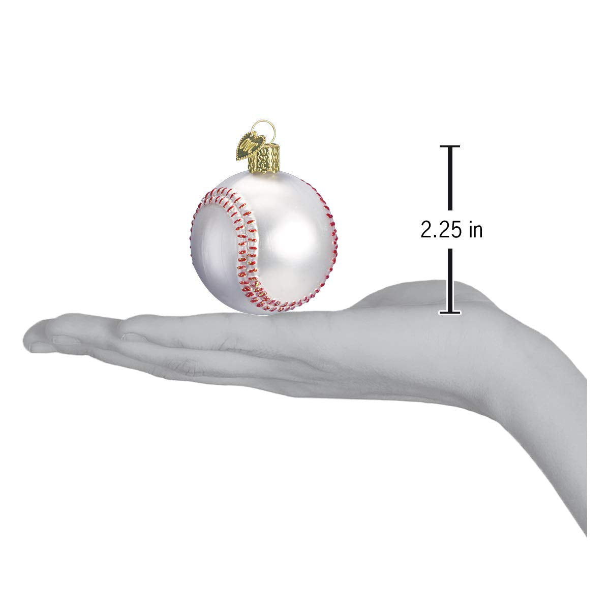 Old World Christmas Baseball Glass Blown Ornament for Christmas Tree, Handcrafted Holiday Decoration, Sport Collection
