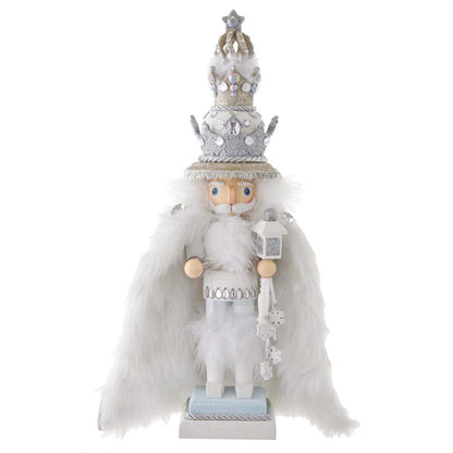 Kurt Adler Hollywood Wooden Nutcracker Collection, White Fur King 18"