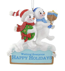 Kurt Adler Resin Hanukkah Snowman Ornament 4" Standard