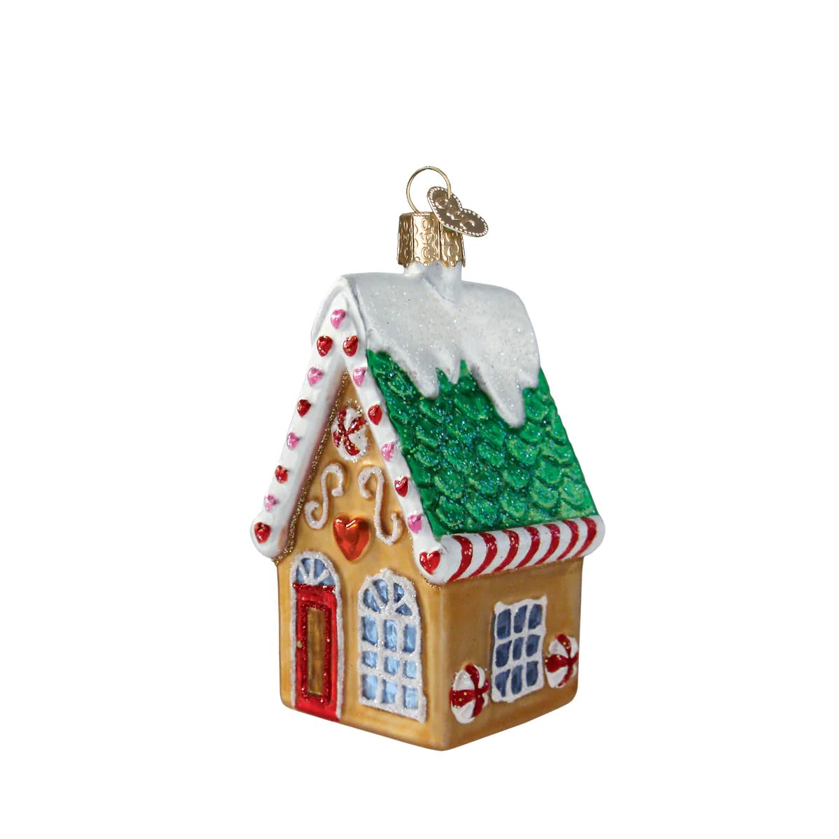Old World Christmas Cookie Cottage Glass Blown Ornament for Christmas Tree, Handcrafted Holiday Decoration, Cottage Collection