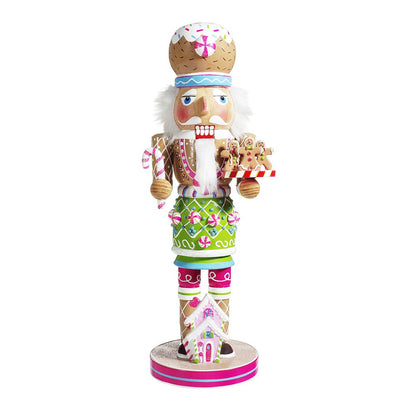 Kurt S. Adler Kurt Adler 16-Inch Wooden Gingerbread Nutcracker, 16in, Multi
