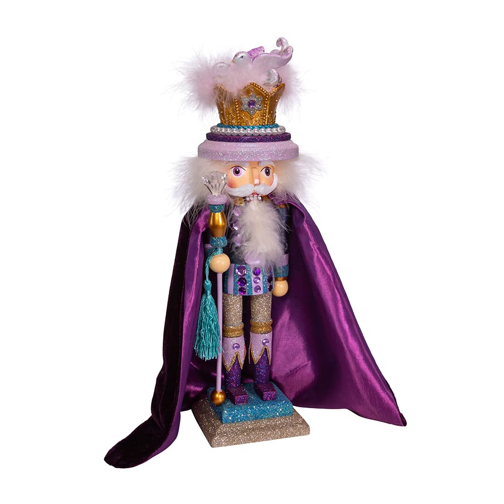Kurt S. Adler, Inc. HA0384 Kurt Adler 18" Hollywood Two Turtle Doves Nutcracker, Purple
