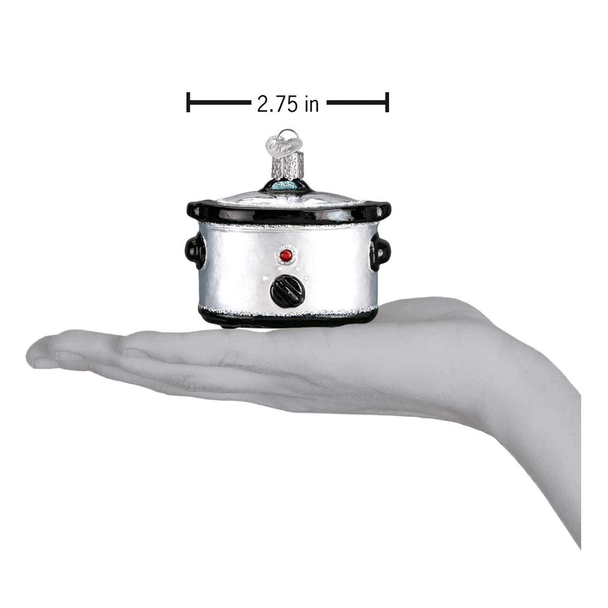 Old World Christmas Slow Cooker Glass Blown Ornament for Christmas Tree, Handcrafted Holiday Decoration, Kitchen Appliance Collection