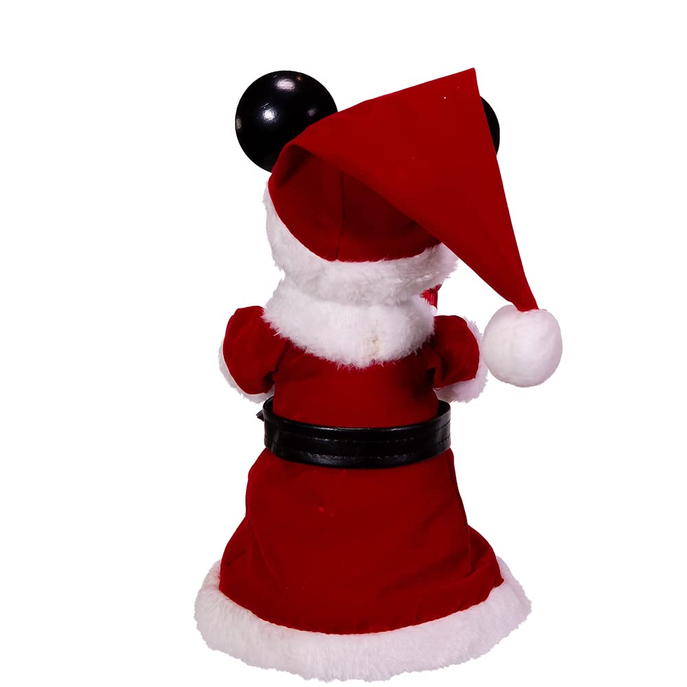 Kurt Adler 10-Inch Mickey Mouse Treetop/Tablepiece with Bendable Arms, Red
