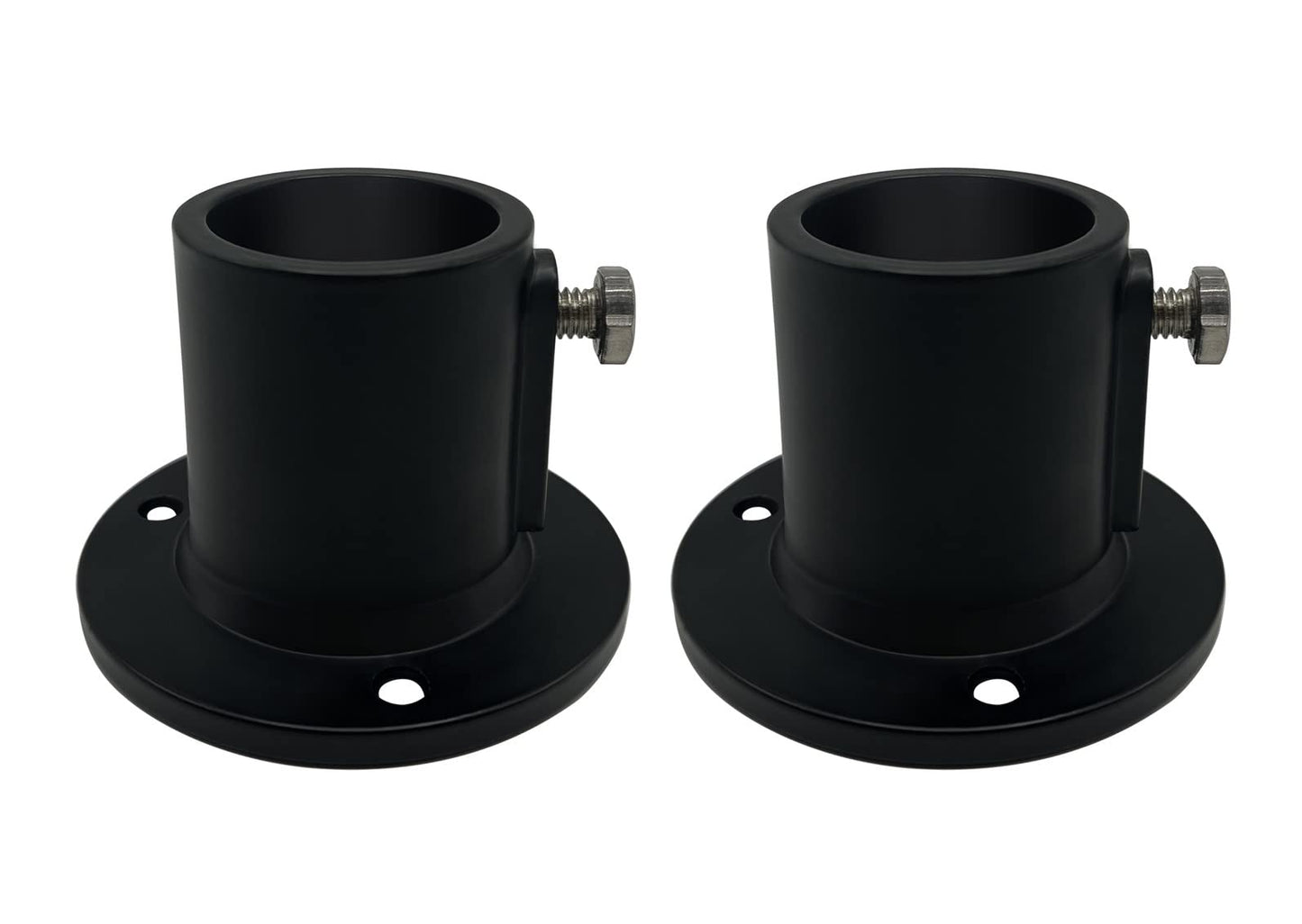 Poolzilla Deck Anchor Flange, High Grade Cast Aluminum in Matte Black, Diameter: 1 1/2"