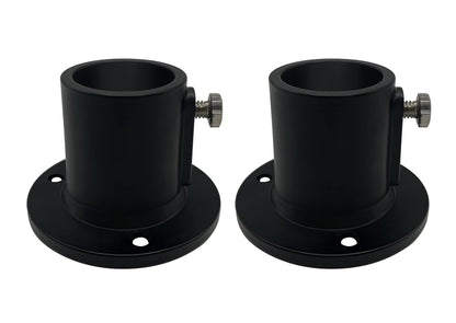 Poolzilla Deck Anchor Flange, High Grade Cast Aluminum in Matte Black, Diameter: 1 1/2"