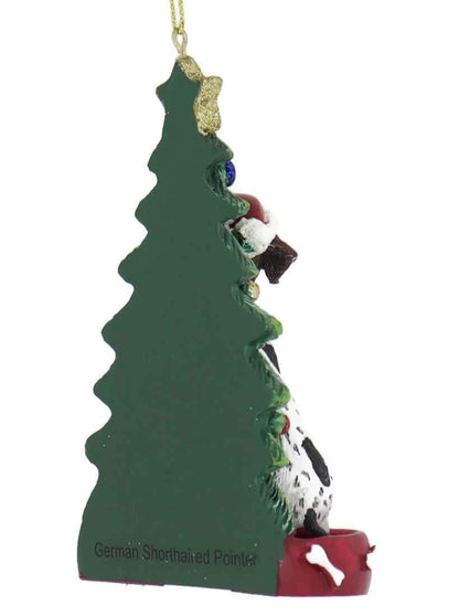 German Shorthaired Pointer With Resin Christmas Tree Ornament For Personalization