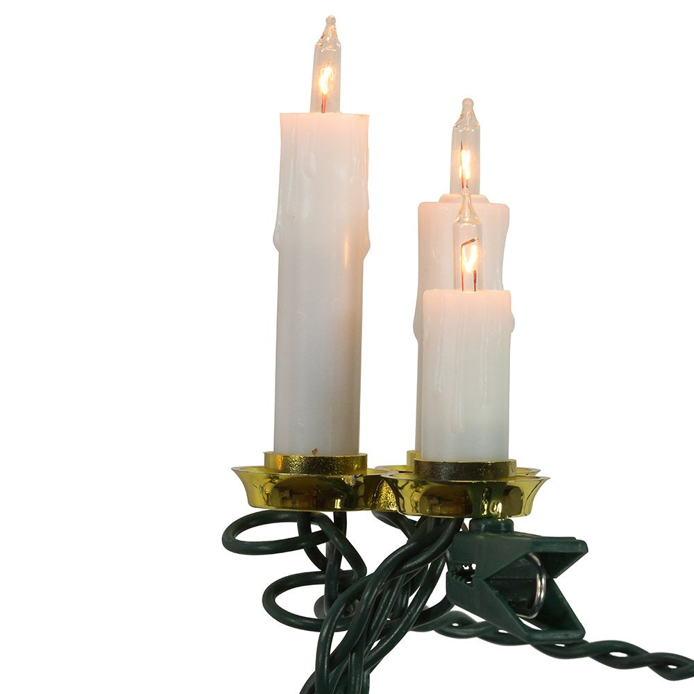 Kurt Adler 15-Light Triple Candle Light Set, 30-inch Length, Multicolor
