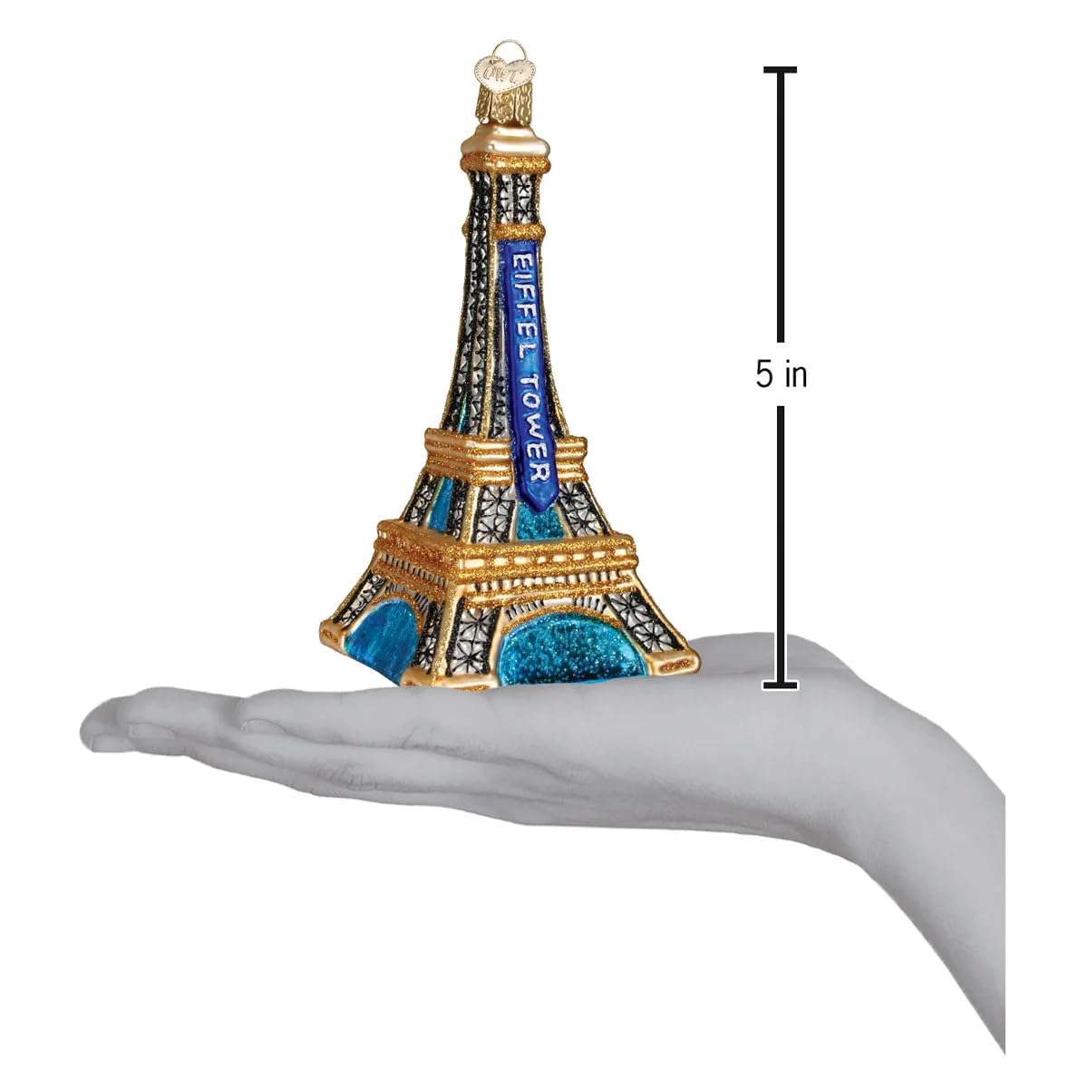 Old World Christmas Eiffel Tower Glass Blown Ornaments for Christmas Tree