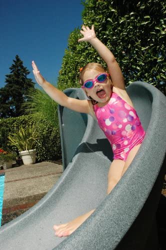 S.R. Smith 698-209-58124 Cyclone Right Curve Pool Slide, Gray Granite