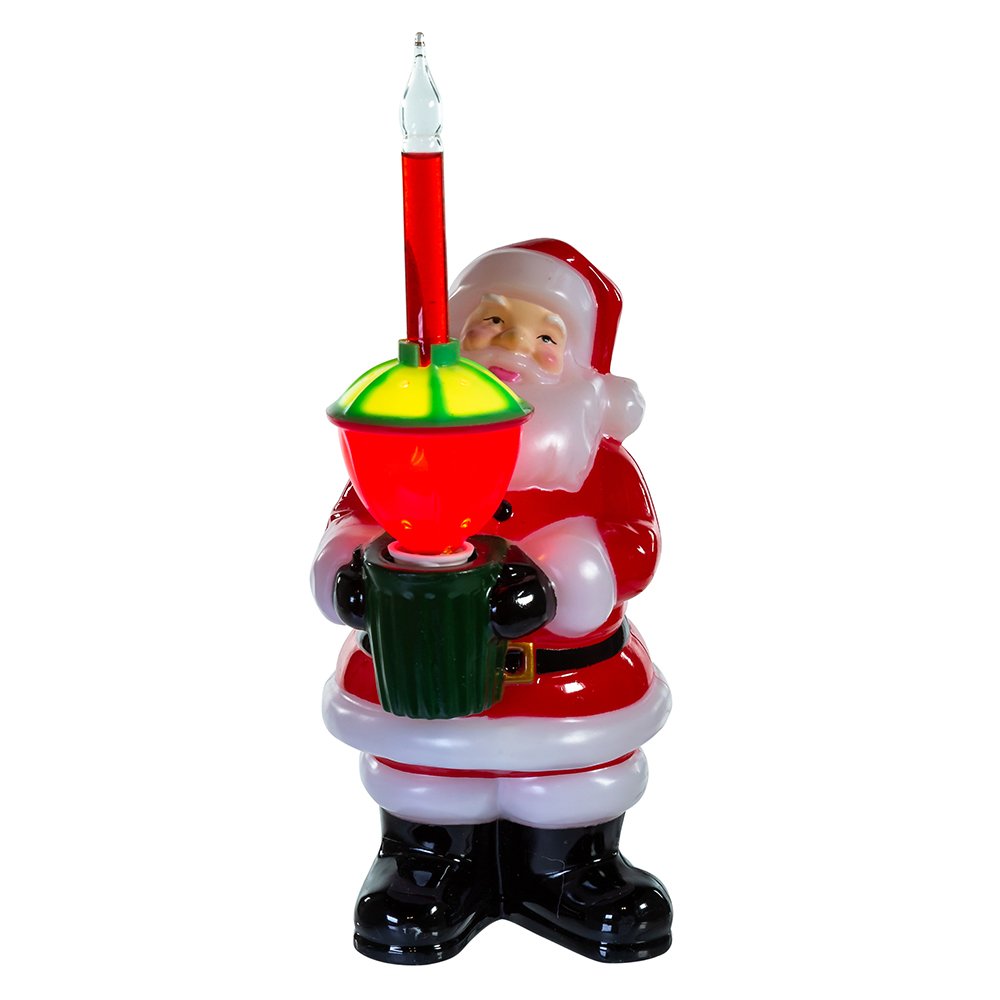 Kurt Adler Jolly Santa Bubble Light Tabletop Decoration, 7 1/4-Inch