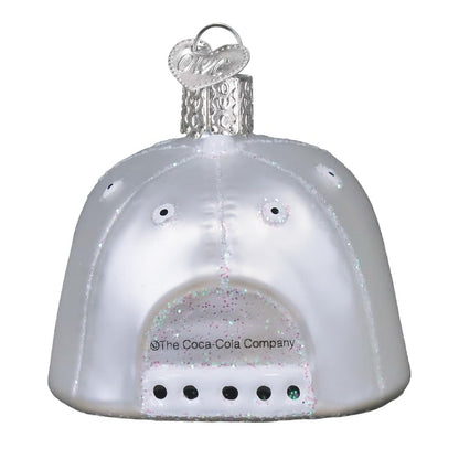 Old World Christmas Diet Coke Baseball Cap Glass Blown Ornament for Christmas Tree, Handcrafted Holiday Decoration, Coca-Cola Collection