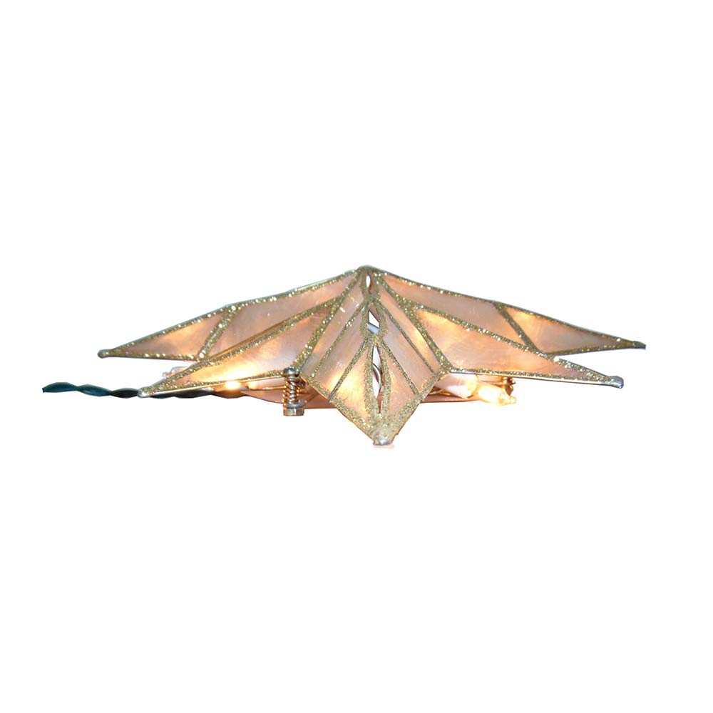 Kurt Adler 10-Light 11.4-Inch Capiz Bethlehem Star Treetop