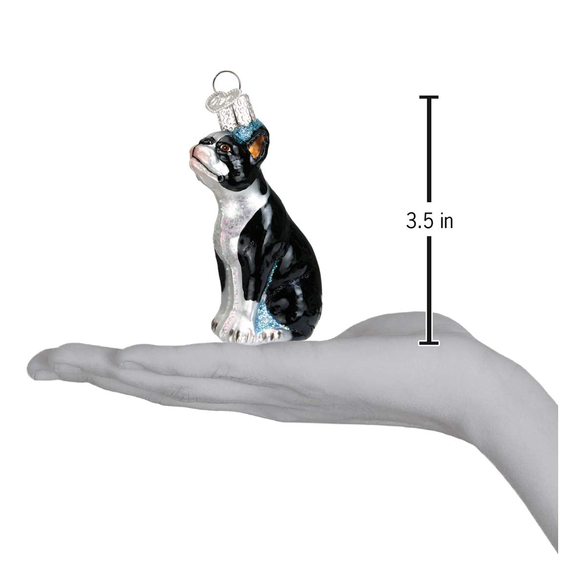 Old World Christmas Boxer Dog Glass Blown Ornament for Christmas Tree, Handcrafted Holiday Decoration, Dog Collection