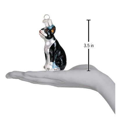 Old World Christmas Boxer Dog Glass Blown Ornament for Christmas Tree, Handcrafted Holiday Decoration, Dog Collection