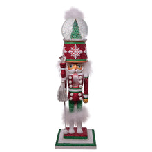 Kurt Adler Hollywood Nutcracker Collection, Battery Operated Deck The Halls Musical Water Globe Hat, 21in
