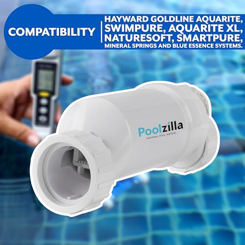 Poolzilla Salt Cell for up to 40,000 Gallons, Compatible with Hayward T15, Hayward Aquarite Salt Cell System