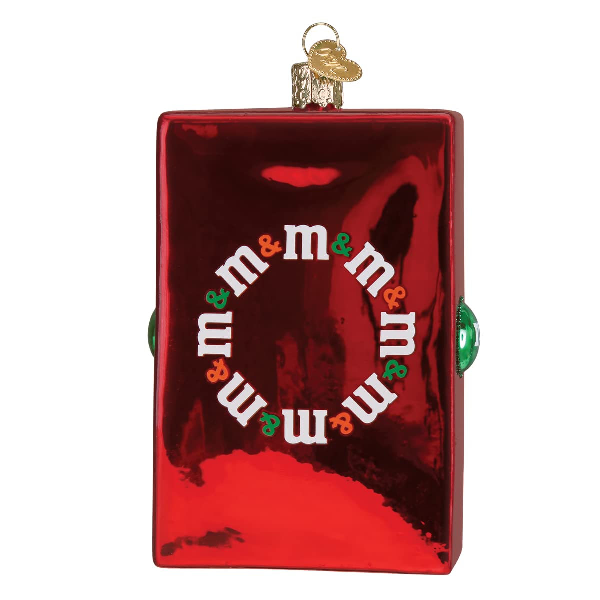 Old World Christmas M&M'S Vending Machine Glass Blown Ornament for Christmas Tree, Handcrafted Holiday Decoration, M&Ms Collection