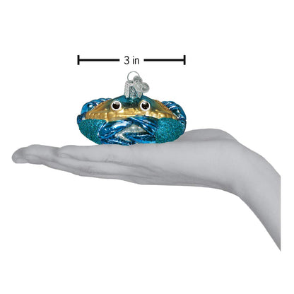 Old World Christmas Blue Crab Glass Blown Ornament for Christmas Tree