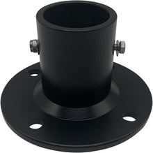 Poolzilla Deck Anchor Flange, High Grade Cast Aluminum in Matte Black, Diameter: 1 7/8"
