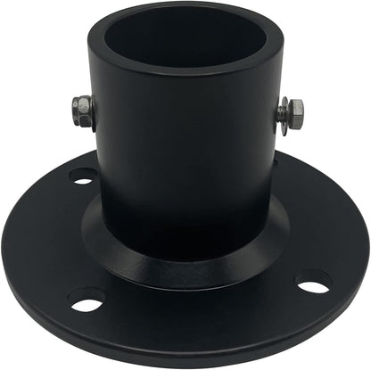 Poolzilla Deck Anchor Flange, High Grade Cast Aluminum in Matte Black, Diameter: 1 7/8"