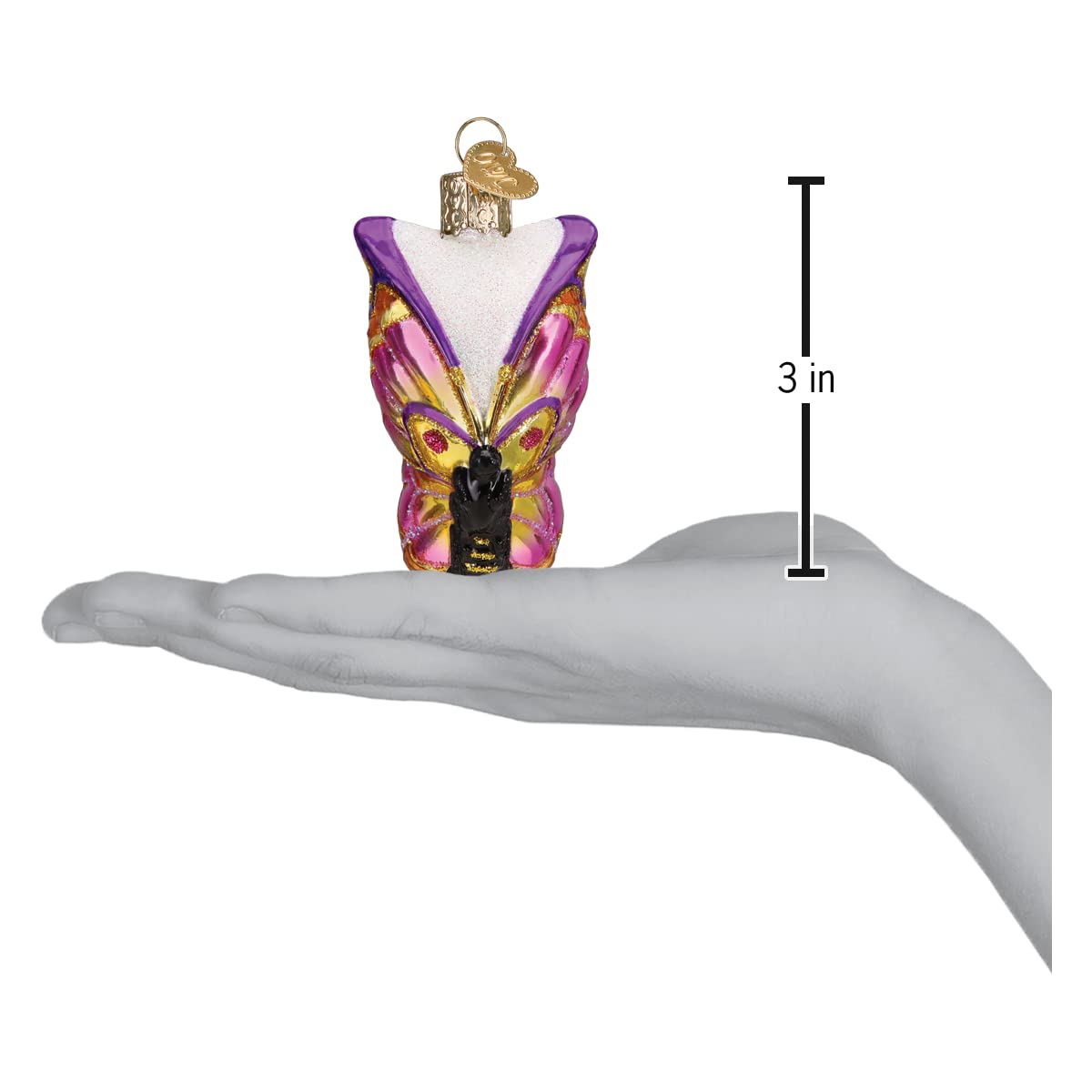 Old World Christmas Bright Butterfly Glass Blown Ornament for Christmas Tree