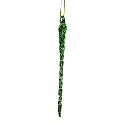 Kurt Adler 5.25-Inch Glass Multicolored Icicle Ornament 12 Piece Box Set