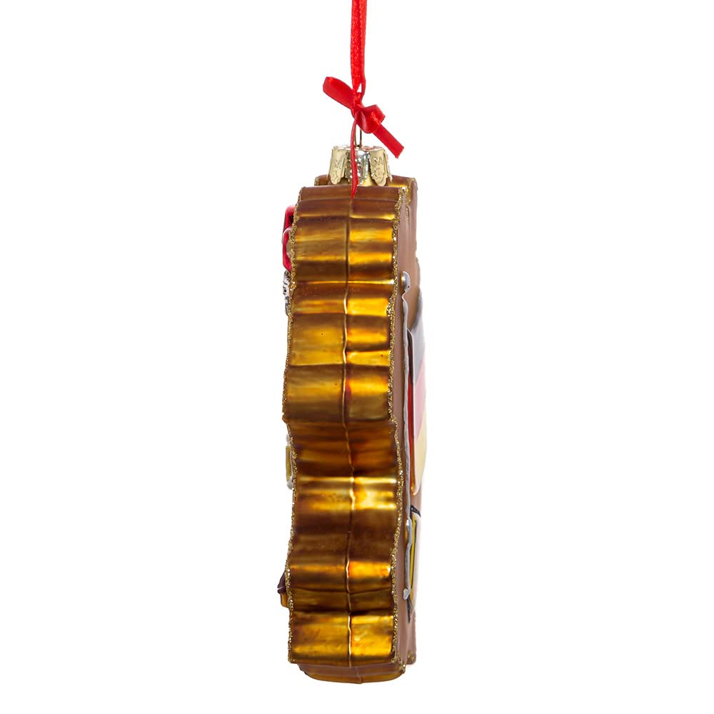 Kurt Adler Germany Map Glass Ornament, 5 inch, Multi Color
