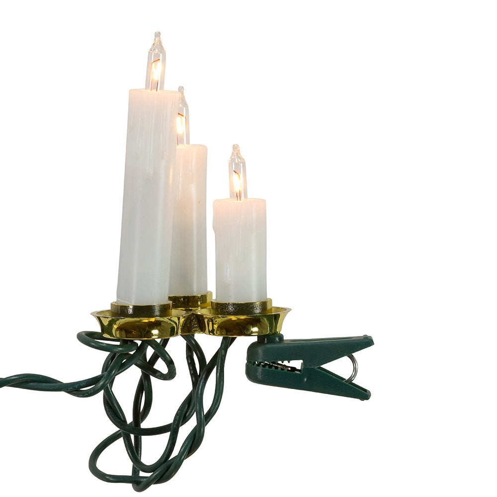 Kurt Adler 15-Light Triple Candle Light Set, 30-inch Length, Multicolor