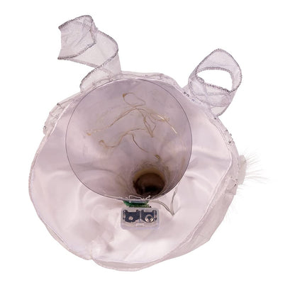 Kurt S. Adler Battery-Operated Silver and White Fairy Lighted Angel Tree Toppers, 10-Inches