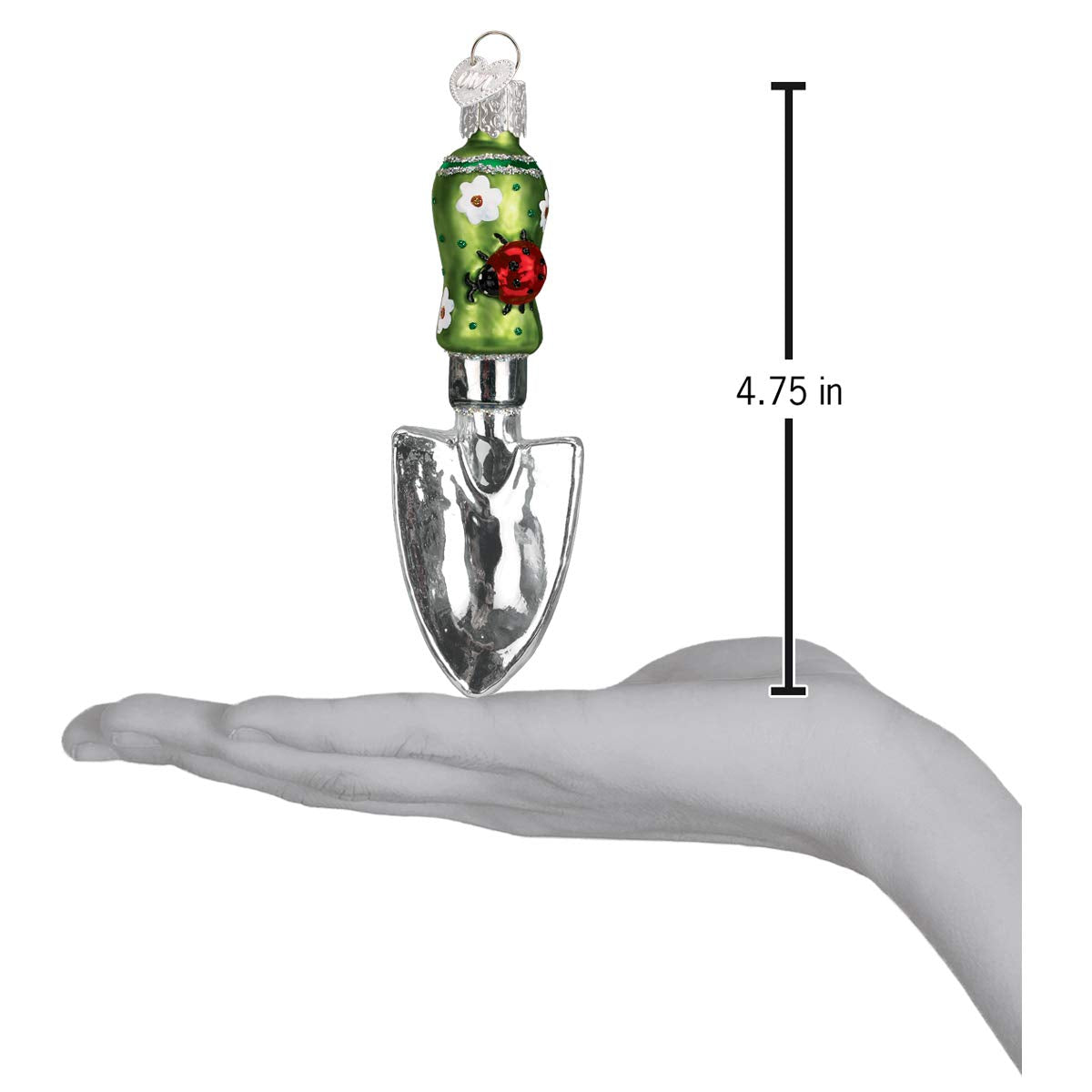 Old World Christmas Garden Trowel Glass Blown Ornament for Christmas Tree, Handcrafted Holiday Decoration, Garden Collection