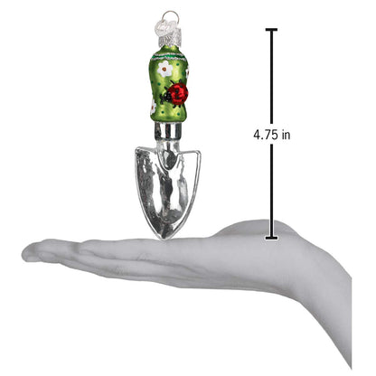 Old World Christmas Garden Trowel Glass Blown Ornament for Christmas Tree, Handcrafted Holiday Decoration, Garden Collection