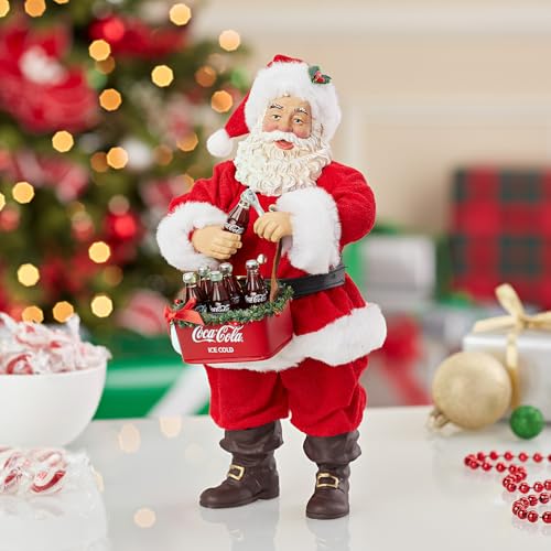 Kurt Adler 10" Santa Opening Coke Tablepiece