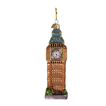 Kurt Adler 5-1/2-Inch Noble Gems Glass Big Ben Ornament for Christmas